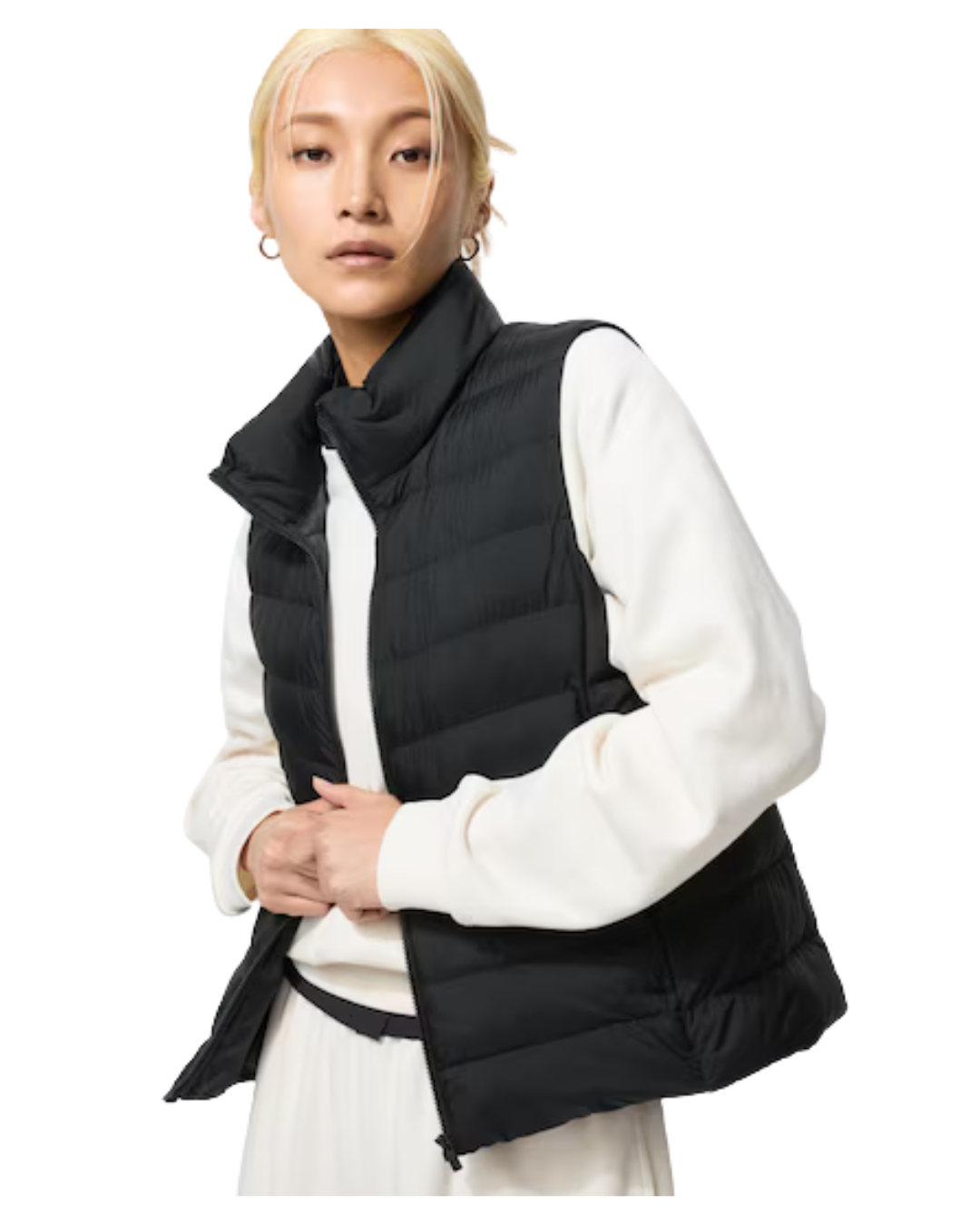 CHALECO UNIQLO MUJER PUFFTECH VEST NEGRO VPM73