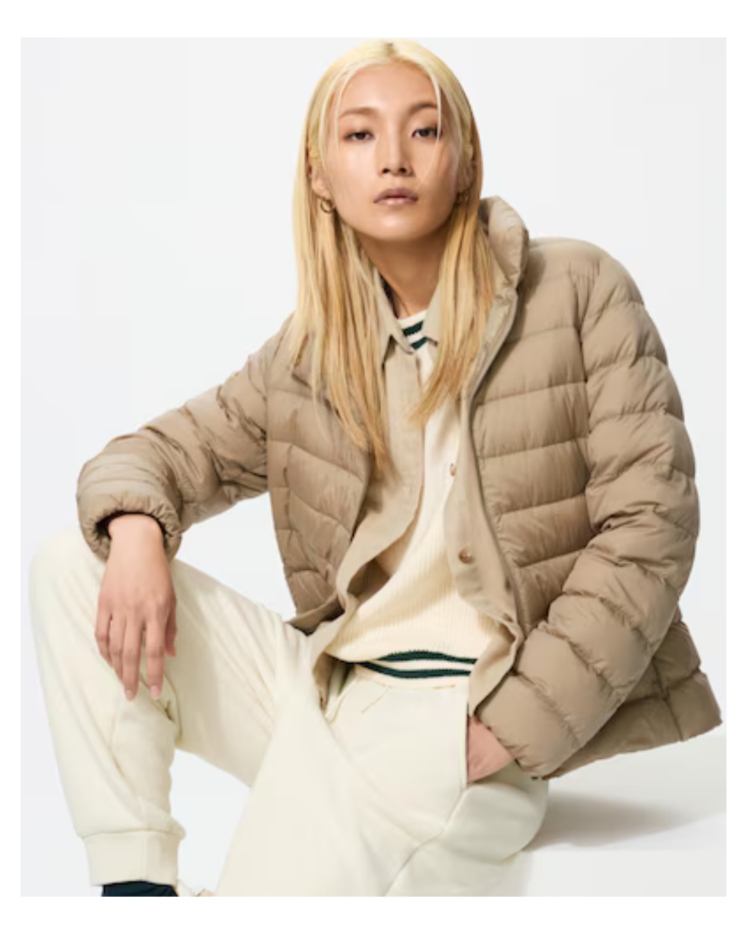 Campera Uniqlo Ultra Light Down Jacket Beige – JM72 – Mujer