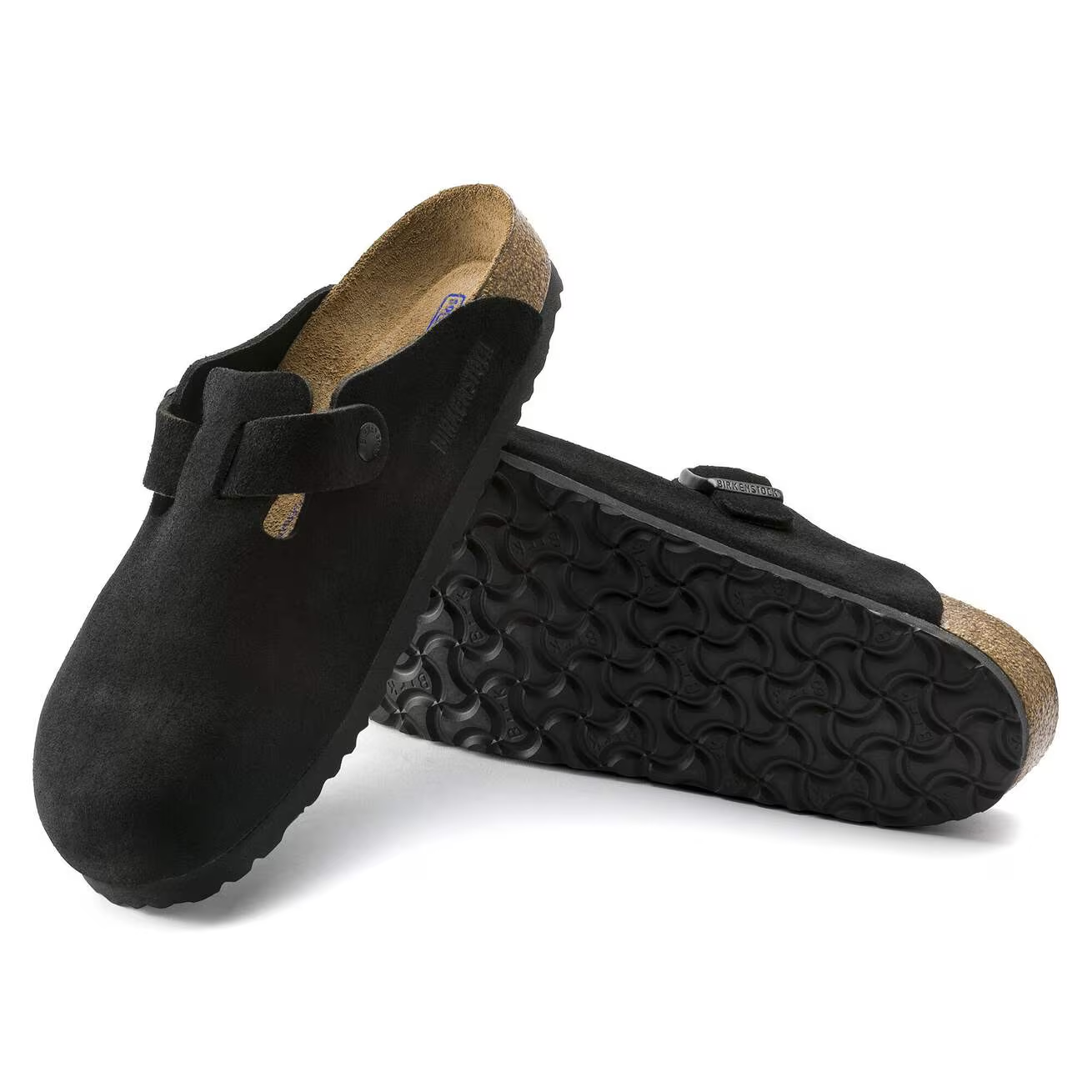 Zuecos Birkenstock Boston Suede Negro