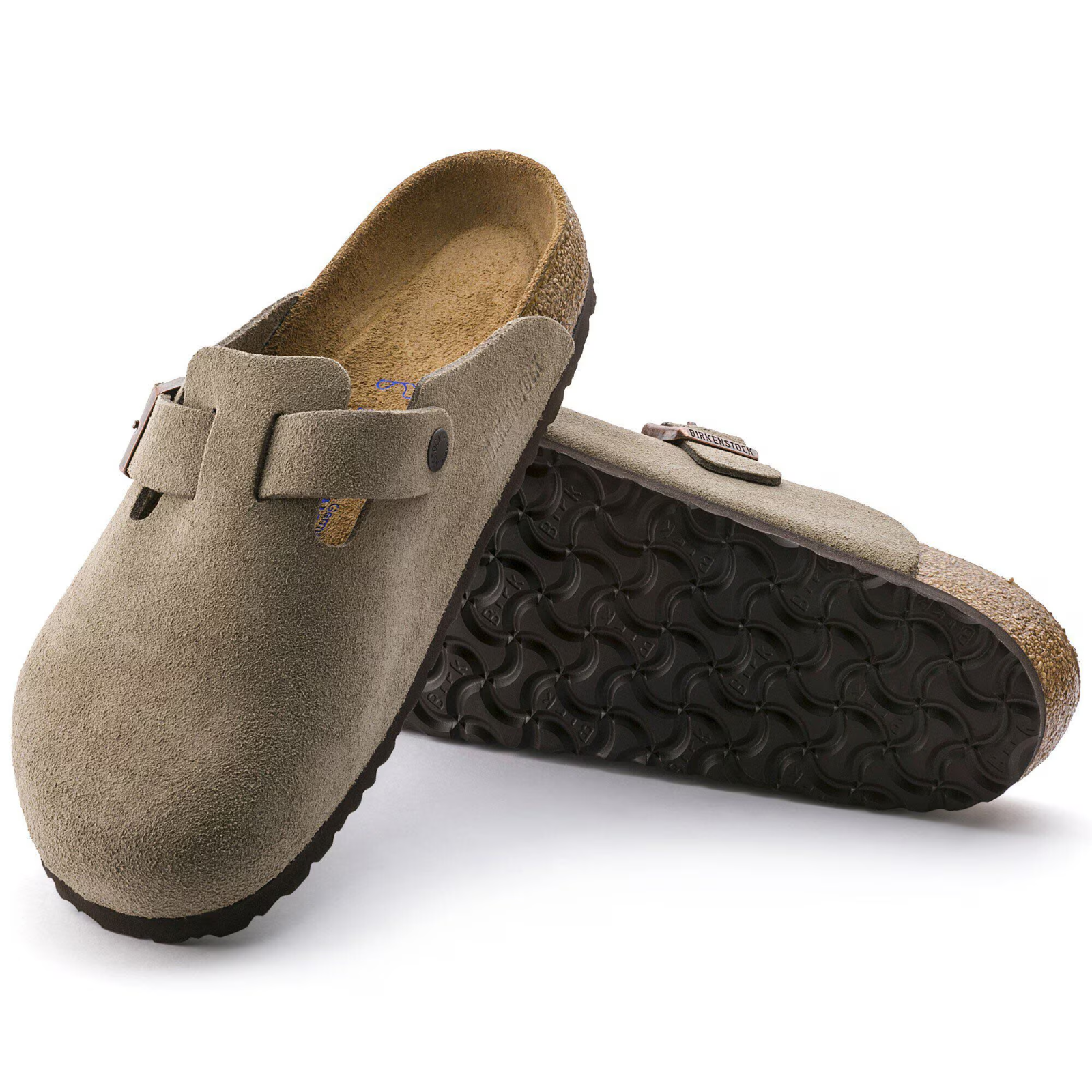 Zuecos Birkenstock Boston Suede Taupe