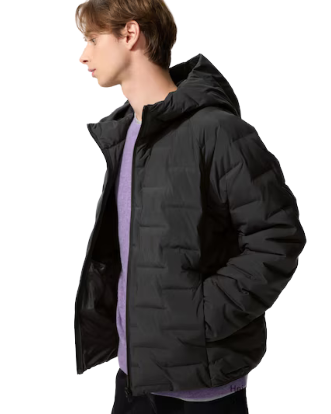 Campera Uniqlo Puffertech PPH68 Negra con Capucha
