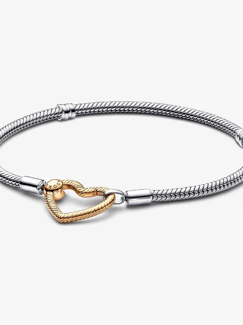 Pulsera Pandora Moments Cierre Corazon abierto Dorado